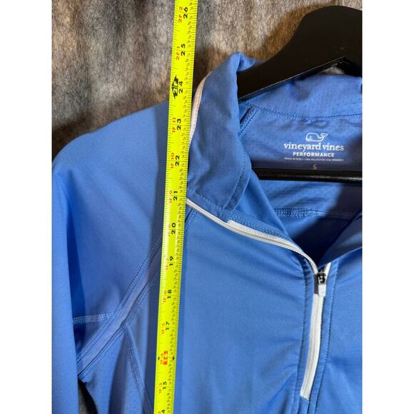 Vineyard Vine Performance Blue 1/4 Zip Pullover Sweater Golf Stretch - Small - Picture 9 of 9